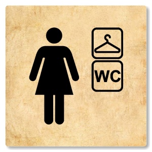 Šatna ženy, wc, 100x100mm, pergamen, Nevada